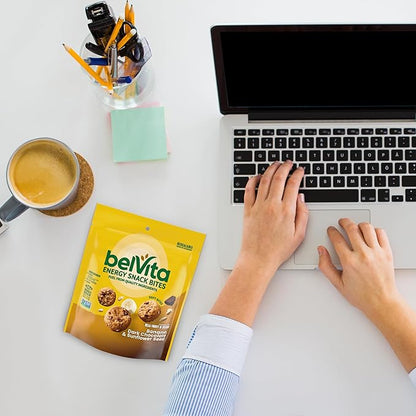 belVita Energy Snack Bites, Banana, Dark Chocolate and Sunflower Seed, 5 oz Bag (Pack of 2)