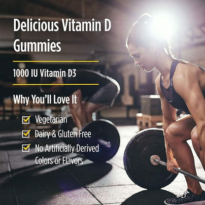 Nordic Naturals Vitamin D3 Gummies Sport, Wild Berry - 120 Gummies - 1000 IU Vitamin D3 - NSF Certified - Healthy Bones, Mood & Immune System Function - Non-GMO - 120 Servings (Pack of 2)