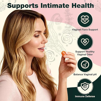 Feminine Balance Gummies - Premium Balance Gummies for Women's pH Health, Feminine Gummy for Immune & Energy Support, Vegan, Gluten-Free, Hawaiian Pineapple, 60 Count