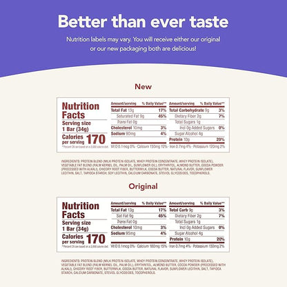 think! Delight, Keto Protein Bars, Healthy Low Carb, Gluten Free Snack - Chocolate Mousse Pie, 10 Count (Packaging May Vary)