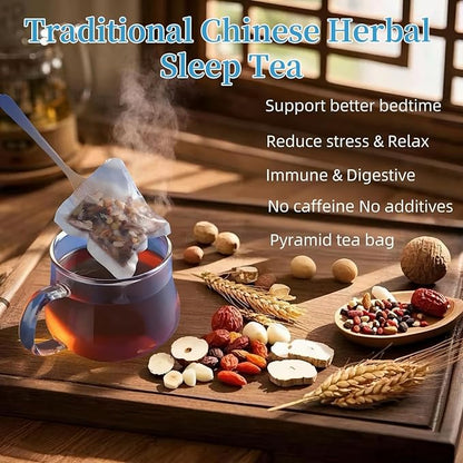 Eastrue Herbal Tea for Sleepytime-Caffeinated Barley Tea Blend 8 Natural Herbs with Jujube Dates,Goji berry, Promotes Healthy Digestion,Pressure Balance,Menopause,Organic,25 Tea Bags