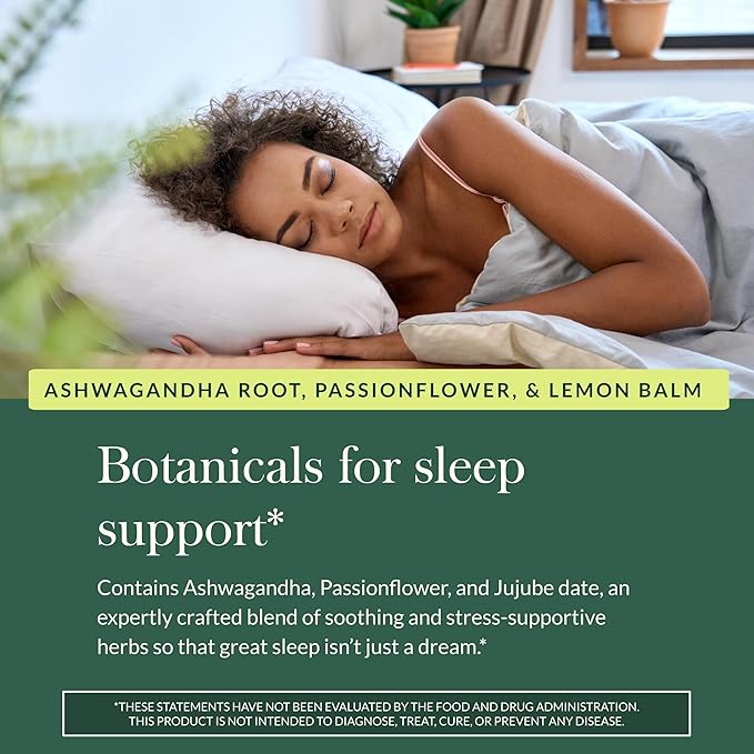 Gaia Herbs Sleep Gummies - Sleep Support*- Ashwagandha, Reishi Mushroom & Passionflower - USDA Certified Organic, Non-GMO Project Verified, Gluten Free - Cherry Orange - 40 Vegan Gummies (20 Servings)