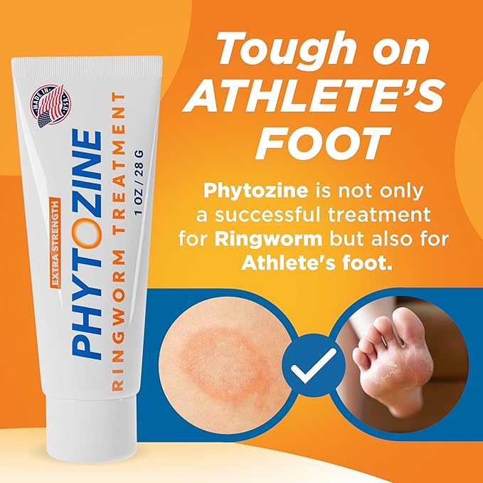 Anti Fungal Cream For Skin With 1% Tolnaftate - Ringworm Treatment For Humans - Effective Athletes Foot Treatment Cream - Nourished by 15+ Natural Oils & Botanicals - Made in USA-1 oz (2 Pc)