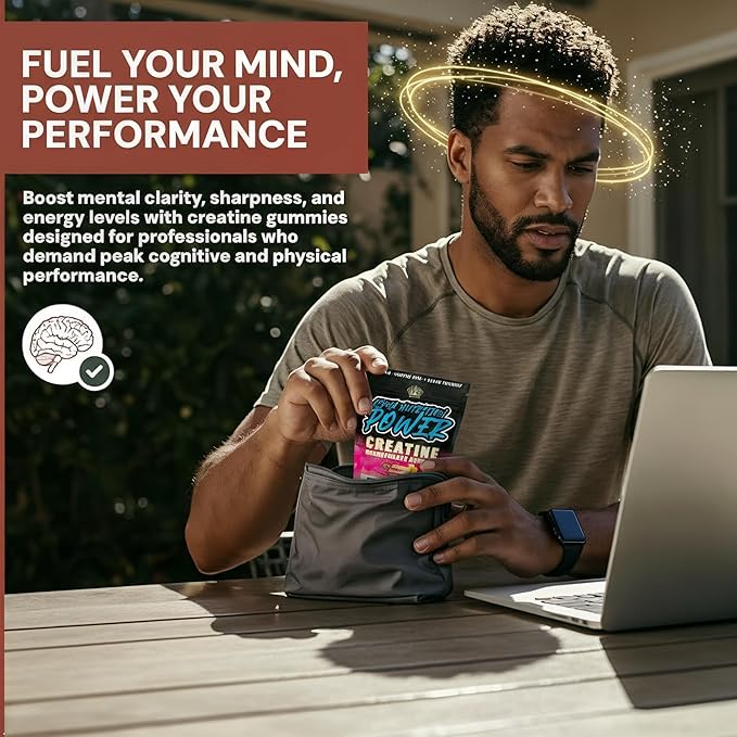 Creatine Monohydrate Gummies 5g - Raspberry Lemonade Flavored Creatine for Women and Men - Supplement for Muscle Gain, Strength, Energy, Cognitive Health, Pre and Post Workout, Recovery, (120 Gummies)