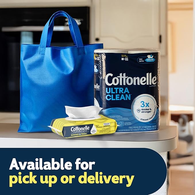Cottonelle Summer Fresh Scented Flushable Wipes, 2 Flip-Top Packs, 42 Wet Wipes per Pack
