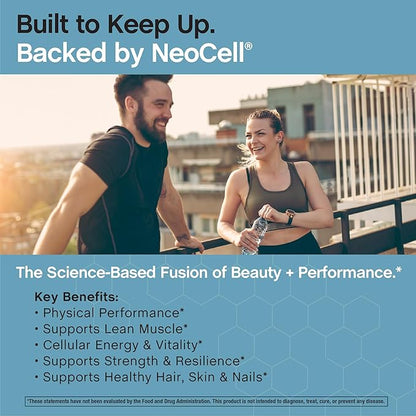 NeoCell Creatine Monohydrate Powder | 30 Servings | with Multi Collagen Peptides | Unflavored | for Women and Men