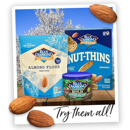 Blue Diamond Almonds Low Sodium Lightly Salted Snack Nuts, 25 Oz Resealable Bag (Pack of 2)