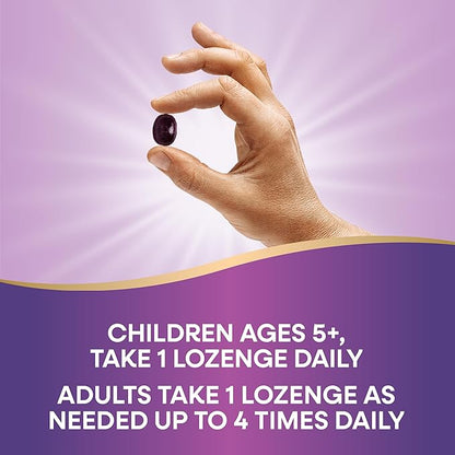 Nature’s Way Sambucus Immune Lozenges – Immune Lozenges for On-the-Go Use*– Zinc, Vitamin C & Black Elderberry Extract – Vegan & Gluten-Free - Original Elderberry Flavor - 24 Count (24 Servings, 1 pk)