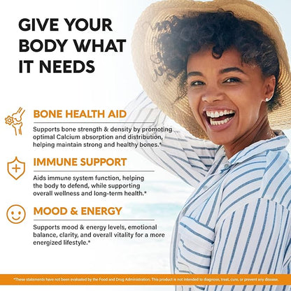 Vitamin D3 K2 - Vitamin D3 10000 iu & K2 as MK-7 120 mcg - Immune & Mood Support, for Bone & Teeth Health - with Magnesium, Zinc & Vitamin C & B12 - Highly Bioavailable - Made in USA, 120 Capsules