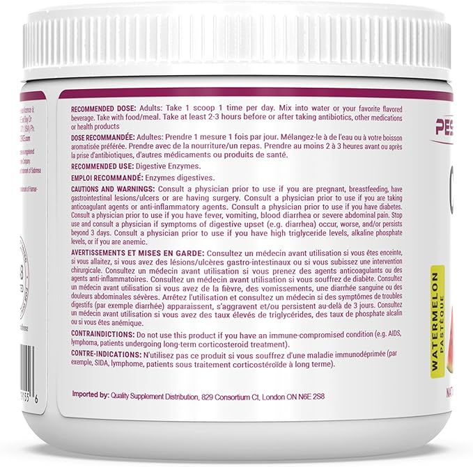 PEScience Complete-GI Gut Health Powder, Probiotics for Women and Men, Digestive Enzymes, Prebiotic Fiber, L-Glutamine, Pepzin GI Zinc Carnosine - Watermelon Flavor, 30 Servings