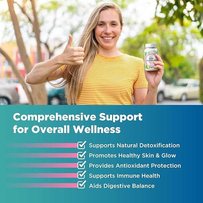 Body Deodorizing Supplement - Odor Eliminator & Internal Deodorant Pills for Fresh Breath Skin Health & Detox - Full Body Deodorizer Capsules with Chlorophyll Complex Vitamins for Women Men