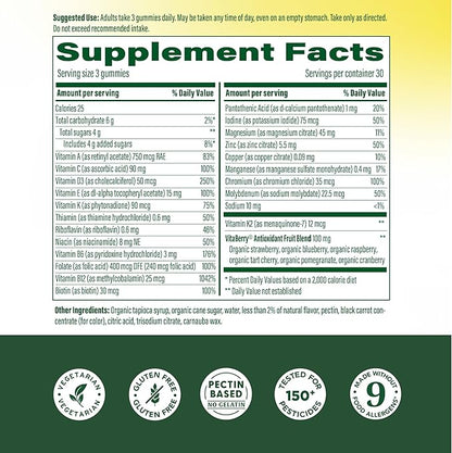 MegaFood Whole Body 55+ Mens Multivitamins - Gummy Multivitamin for Men - Magnesium Citrate, Vitamin D3 K2 & Zinc - Muscle & Bone Health - Brain, Heart & Immune Support - 90 Gummies, 30 Servings