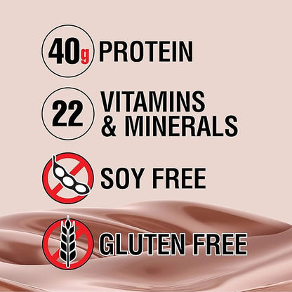 Lean Body All-in-One Chocolate Meal Replacement Shake. 40g Protein, Whey Blend, 8g Healthy Fats & Fibre,22 Vitamins and Minerals, No Artificial Colours, Gluten Free, (40 MRP Packets)