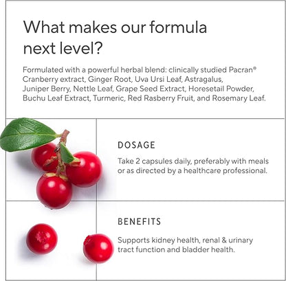 Premium Kidney Cleanse Supplement – Powerful Kidney Support Formula With Cranberry and Astragalus- Helps Support Healthy Kidneys & Urinary Tract Support - Kidney Cleanse Detox & Repair – 60 Capsules