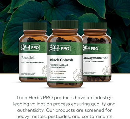 GAIA HERBS PRO Black Cohosh PRO - Healthy Perimenopause & Post Menopause Support Supplement* - Women's Health Supplement with Black Cohosh Root Extract - Vegan - 60 Liquid Phyto-Caps (60 Servings)