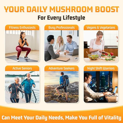 15 in 1 Mushroom Complex Gummies & Ashwagandha Gummies 3000 mg - Lions Mane, Reishi, Turkey Tail & More | Mushroom Supplement for Cognitive Function, Focus & Memory | Raspberry Gummies| Sugar-Free