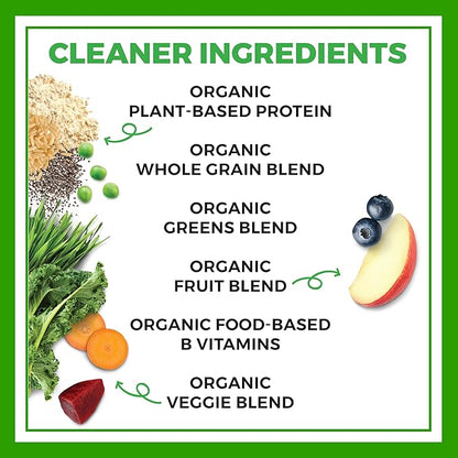 Orgain Organic Vegan Meal Replacement Protein Powder, Vanilla Bean - 20g Plant Based Protein, Gluten Free, Dairy Free, Lactose Free, Soy Free, No Sugar Added, For Smoothies & Shakes - 2.03lb