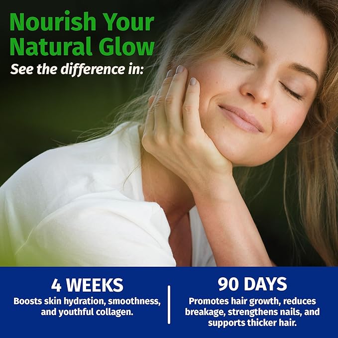 1 Body Hair Skin and Nails Vitamins with Biotin – Hair Growth Supplement for Women & Men with 26 Vitamins, Minerals & Herbal Extracts – Stronger Hair, Healthy Skin & Nails – 60 Vegan Capsules