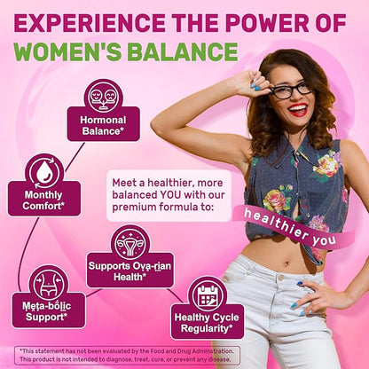Inositol Gummies for Women + Chasteberry, Myo-Inositol & D-Chiro Inositol 2000mg + 50mg Ideal 40:1 Ratio with Methylated B12 & Folate, Choline, Magnesium,Vitamin D3 for Overall Health,Sugar Free,60Cts