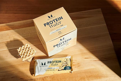 Myprotein Crispy Protein Wafers | 15g Protein | Box of 10 | Vanilla | High Protein Snack Bar | Milk & Whey Isolate | Low Sugar