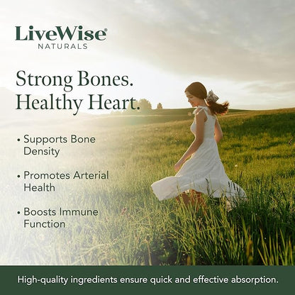 Live Wise Naturals Vitamin D3 1000 IU, 25 MCG Drops - 150 Servings, Ultra Concentrated Formulation, Fast Absorption, Vegan, Organic MCT Oil Formula - Micro-Dosing Dropper for Bone & Immune Support