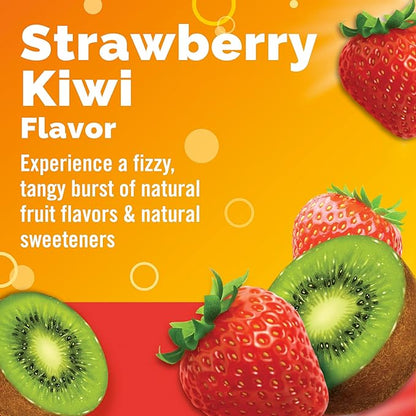 Emergen-C 1000mg Vitamin C Immune Support Powder Strawberry Kiwi 30CT includes Zinc, Manganese, 7 B Vitamins and Electrolytes for Back to School Essentials