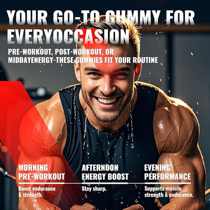 NSF Certified Creatine Gummy - Creatine Monohydrate Gummies for Men & Women-5g of Creatine Monohydrate per Serving - Sugar Free,Vegan, Strawberry Electrolyte Chews, 135 Count