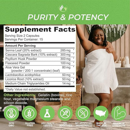 THE ENCLARE NUTRITION 15 Day Detox Cleanse for Weight Loss. Advanced Gut Support for Women & Men. Colon Cleanse Laxatives for Constipation & Bloating Relief. Gut Cleanse Probiotic Diet Pills 60ct (2)