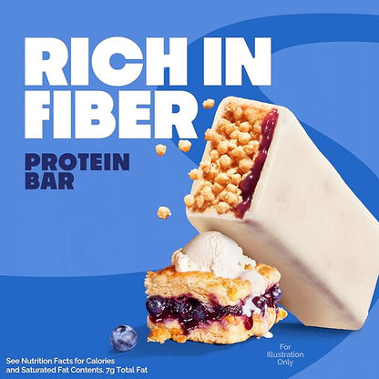 Quest Nutrition Crispy Blueberry Cobbler Hero Protein Bar, 16g Protein, 1g Sugar, 3g Net Carb, Gluten Free Protein Snack, Keto Friendly, 12 Count