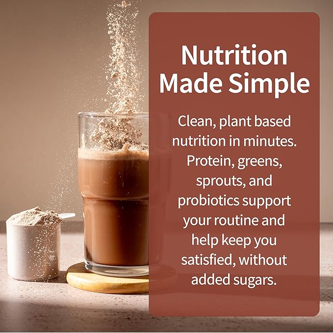 Garden of Life Meal Replacement Shakes, Raw Organic, Vanilla Chai Protein Powder with Plant Based Pea Protein, Sprouts, Greens, Probiotics, Dairy Free 28 Servings
