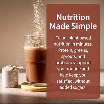Garden of Life Meal Replacement Shakes, Raw Organic, Vanilla Chai Protein Powder with Plant Based Pea Protein, Sprouts, Greens, Probiotics, Dairy Free 28 Servings