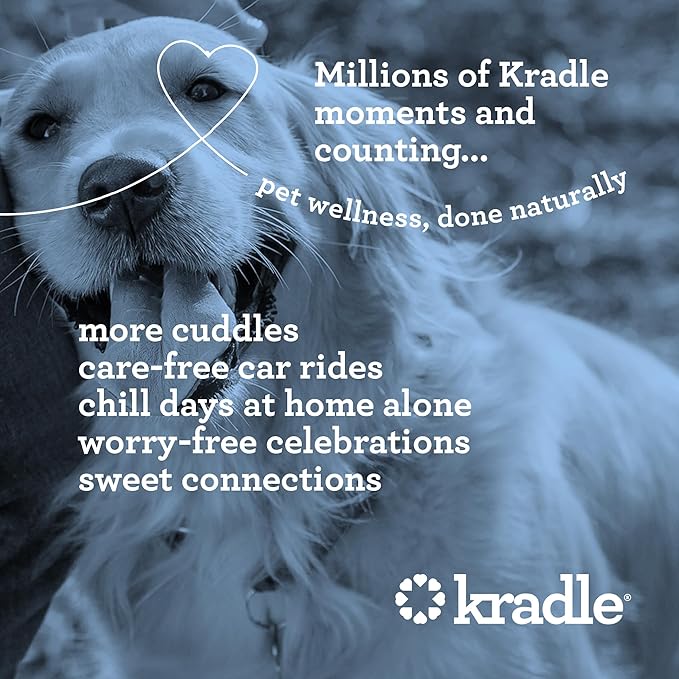 Kradle Calming Chews for Dogs - Anxiety and Stress Support - L-Theanine Ashwagandha GABA - Calming Supplement for Relaxation and Stress - Chicken Flavor- 75 Chews