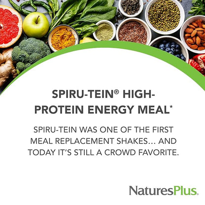 NaturesPlus SPIRU-TEIN, Cookies & Cream - 2.3 lbs - Plant-Based Protein Shake - Non-GMO, Vegetarian, Gluten Free - 30 Servings