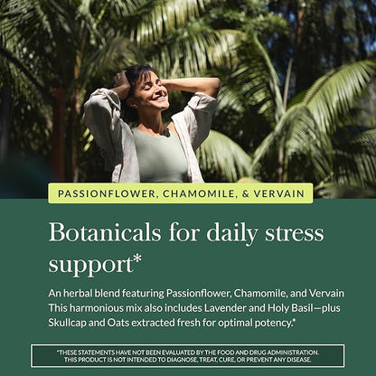 Gaia Herbs Calm A.S.A.P. - Stress Support Supplement with Skullcap, Passionflower, Chamomile, Vervain, Holy Basil & More - Supports Calm* - 60 Vegan Liquid Phyto-Caps (20 Servings)