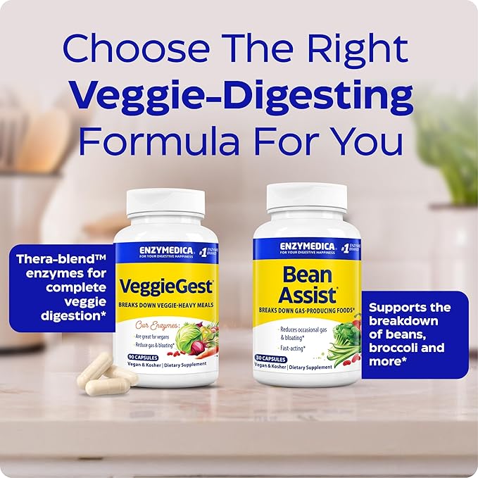 ENZYMEDICA VeggieGest Capsules, 60 Count