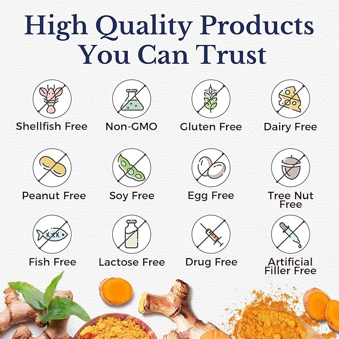 Vitalitown Glucosamine Chondroitin MSM | Collagen, Boswellia, Turmeric, Hyaluronic Acid, Bromelain | Triple Action+ Formula | 12 Ingredients | 90 Tablets, No Shellfish