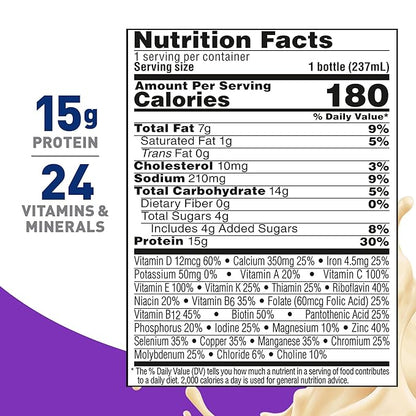 BOOST Women Balanced Nutritional Drink, Very Vanilla, 8 fl oz (Pack of 24)