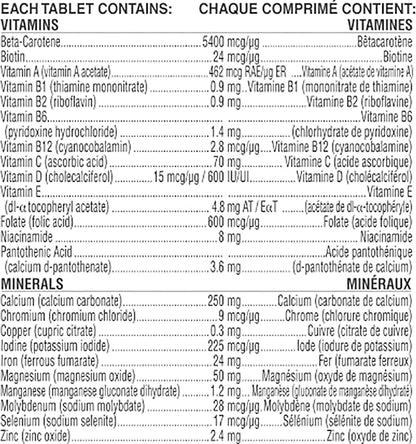 Materna Nestle Prenatal Postpartum Vitamin & Mineral Supplement 100 Tablets