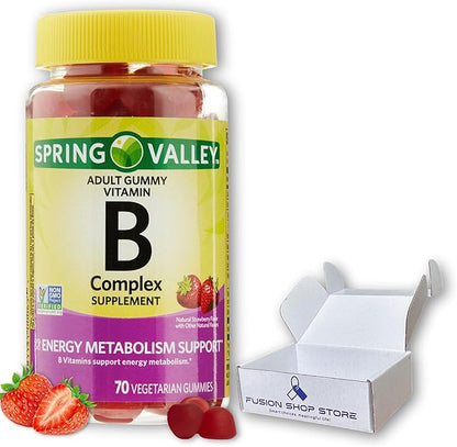 B Complex Gummies- Strawberry 70 Count (Pack of 1), Boxed by Fusion Shop Store