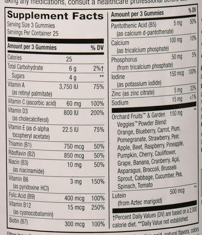 Nature's Way Alive! Women's 50+ Premium Gummy Multivitamin Supplement, Supports Heart, Brain & Bones*,B-Vitamins,Vegetarian,Grape&Cherry Flavored Gummy Vitamins,75 Gummies Packaging Vary,(Pack of 2)