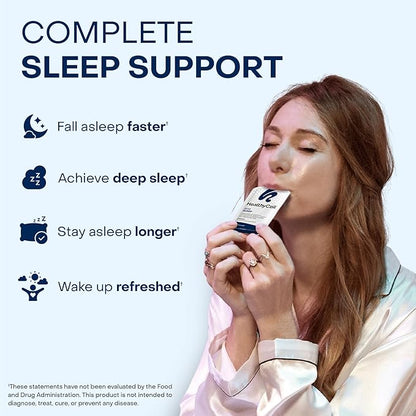 Healthycell REM Sleep - Liquid Gel Extra Strength Sleep Supplement for Adults - Melatonin, Magnesium, GABA, L-theanine Supplement - Maximum Absorption - 14 Gel Packs