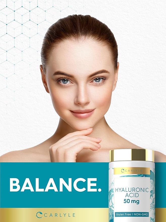 Carlyle Hyaluronic Acid Supplement | 50 mg | 90 Capsules | Non-GMO & Gluten Free