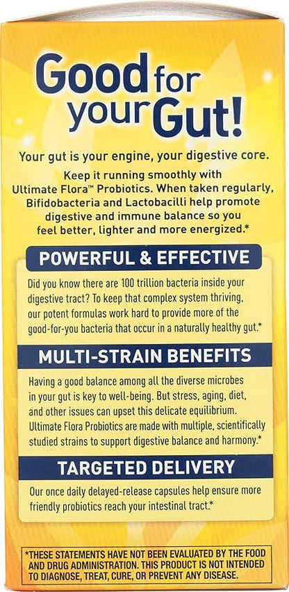 Renew Life Extra Care Digestive Probiotic Capsules, 50 Billion CFU Guaranteed, Daily Supplement Supports Immune, Digestive, Respiratory Health(1), L. Rhamnosus GG, Dairy, Soy and Gluten-Free, 30 Count
