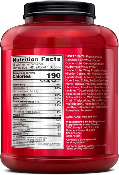 BSN SYNTHA-6 Whey Protein Powder, Micellar Casein, Milk Protein Isolate, Chocolate Milkshake, 48 Servings (Packaging May Vary)