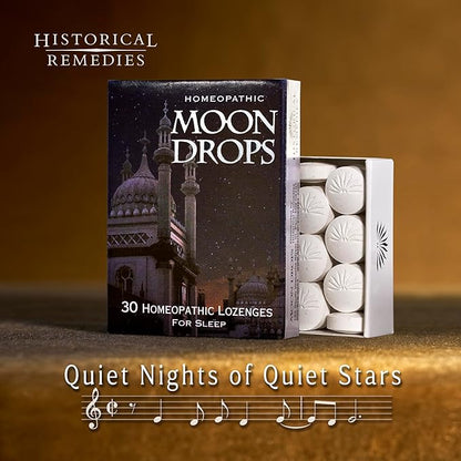 Moon Drops Sleep Aid Lozenges (1 Pack) | Homeopathic Vanilla Flavor Supplement, Non-Habit Forming Vegan Gluten-Free Sleep Support Including Coffea Cruda 12X