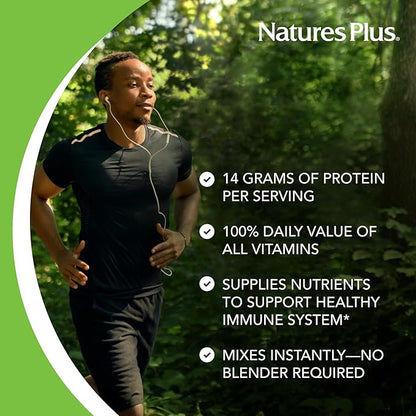 NaturesPlus SPIRU-TEIN, Chocolate - 3.7 lbs - Plant-Based Protein Shake - Non-GMO, Vegetarian, Gluten Free - 60 Servings