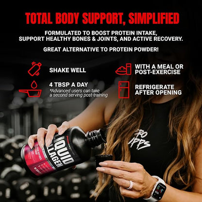ProSupps Amino23 Liquid Collagen Shots, Berry - Collagen Peptide Post Workout Supplement Supports Healthy Aging, Joints, Skin & Hair - Gluten-Free & Zero Sugar - 16 Servings