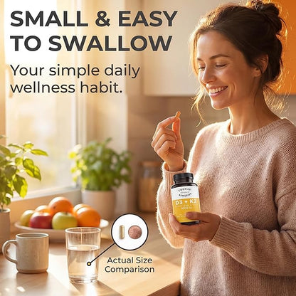 Thomas' all-natural Remedies D3 + K2 with MCT Oil for Better Absorption & Raw Whole Food Blend, 1000 IU D3, Vegan, Made in USA, Support for Your Heart, Bones & Teeth, Non-GMO (120ct)