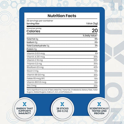 FuXion | Vita Xtra T+ | Energy Drink Powder | Energy Support | Multimineral and Multivitamin Powder Drink | Provides Physical Energy and Vitality | Powerful Antioxidants | Purple Corn Flavor | 28u