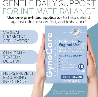 Vaginal Probiotics for Women | Feminine Care | pH Balance for Women | Yeast Infection Care | Bacterial Vaginosis Treatment | Defense Against Burning and Excess Discharge | 10 Count